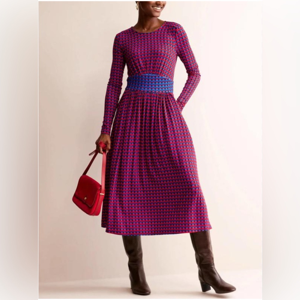 Boden Thea Long Sleeve Midi Dress - Size 12